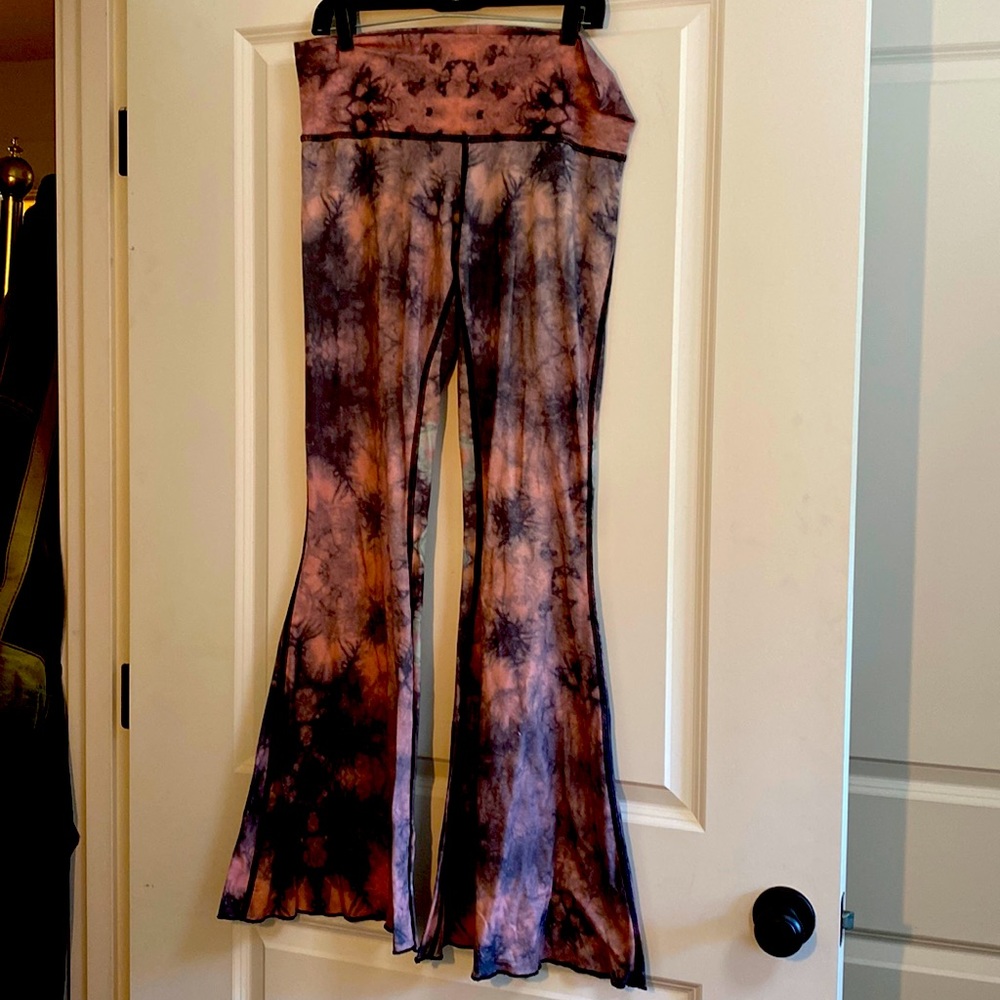 Teeki Pink Feather Bellbottoms